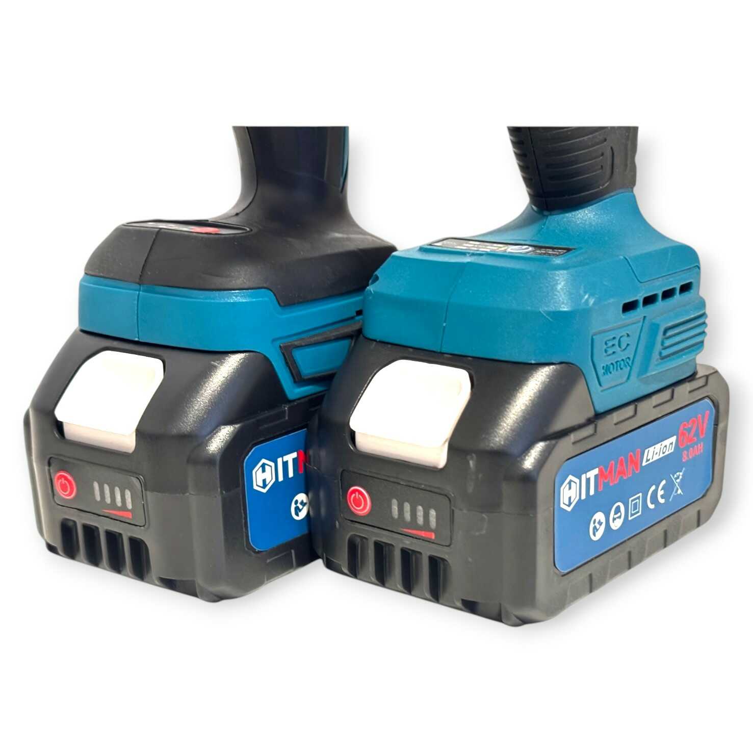 Hitman HT-BACD-3777LX Profi Akkus Szerszámkészlet, 62V, 3 az 1-ben: Ütvefúró, Ütvecsavarozó, Sarokcsiszoló - Image 5