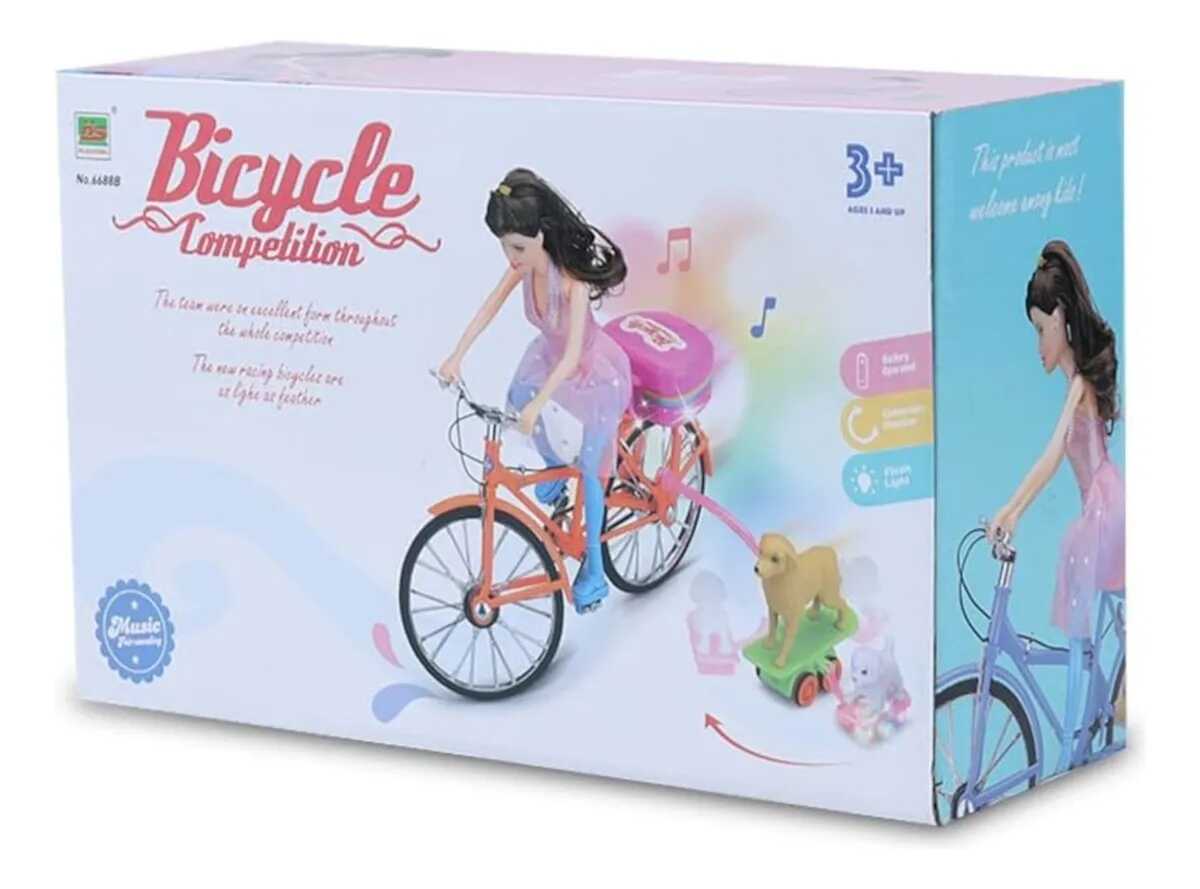 Elemmel müködő bicikliző játék baba - Image 5