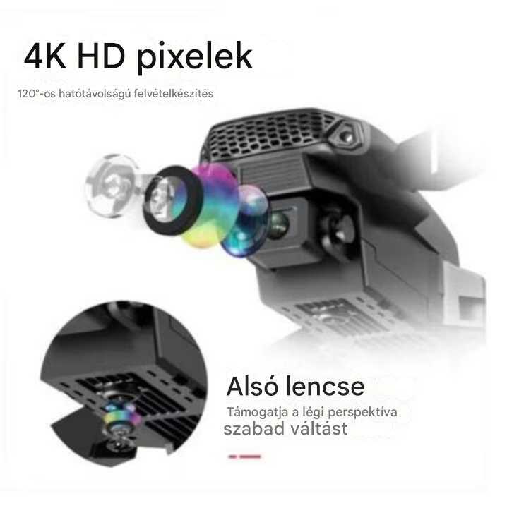 JINGONG KOS-13002 Összecsukható Mini Drón, 4K Duál Kamera, WiFi - Image 5