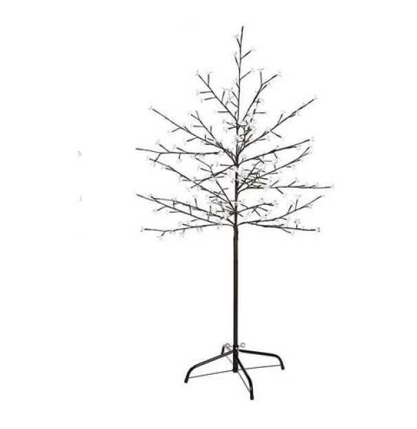 Karácsonyi LED Virágfa Dekoráció (130 cm, 92 LED), Melegfehér Sakura, Hálózati - Image 5