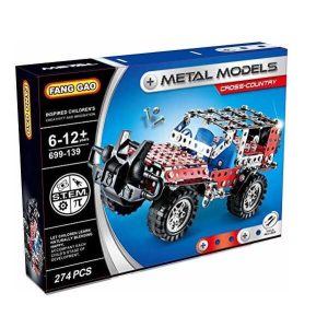 Fém elemekből összeépíthető játék autó , 274 db-os , 6 éves kortól