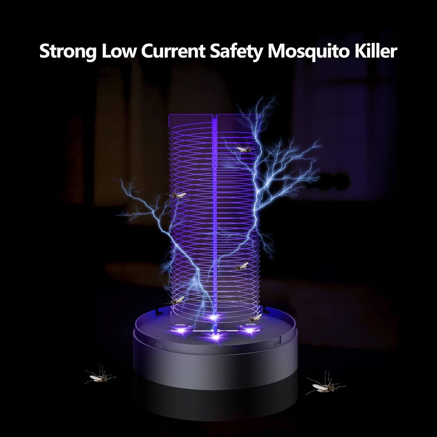 Dizájnos, virágmintás UV rovarcsapda, 1.5W teljesítménnyel, USB-s tápellátással - Image 6