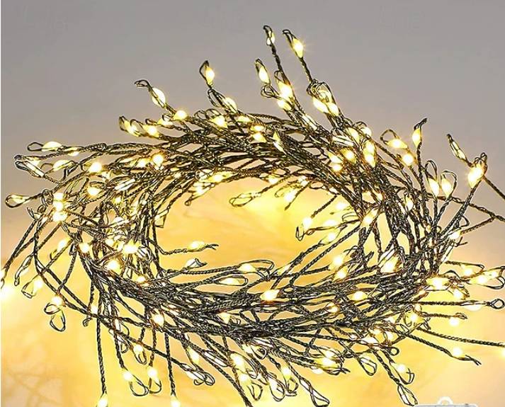 Karácsonyi Drótfüzér 100 m, Szuper Sűrű, Melegfehér, Élénk Fényű, XXXL Tekercs távirányítóval 8 funkciós - Image 2