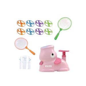 Korong fújó elefánt hálóval és védőszemüveggel