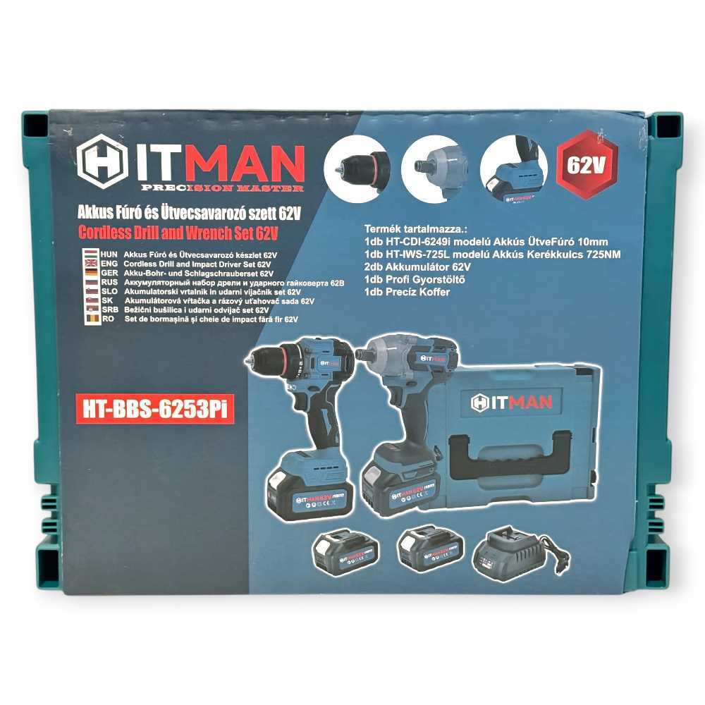 Hitman HT-BBS-6253Pi Akkumulátoros Készlet - 62V, 8.0Ah, Fúró és Kerékkulcs - Image 6