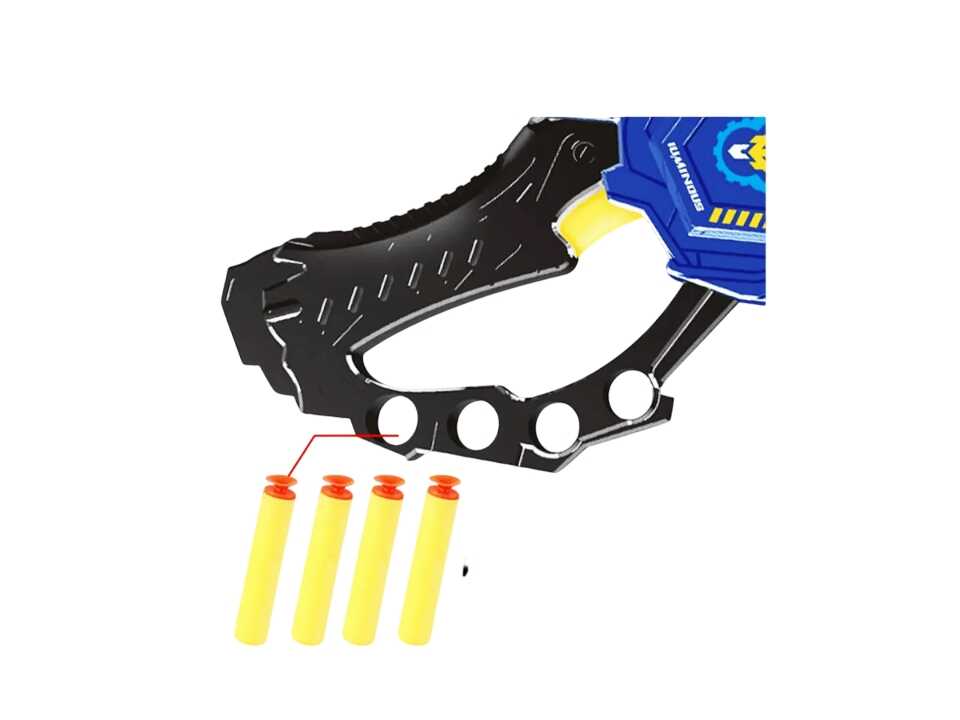 Láncfűrész formájú játékfegyver , 6 db puha tölténnyel - Image 6