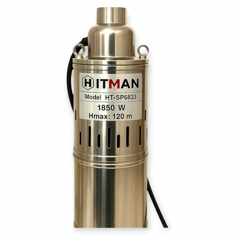 Hitman SP6833 Mélykúti Csőszivattyú 1850 W, 6500 l/óra vízszállítás 35m szívómélységgel - Image 6