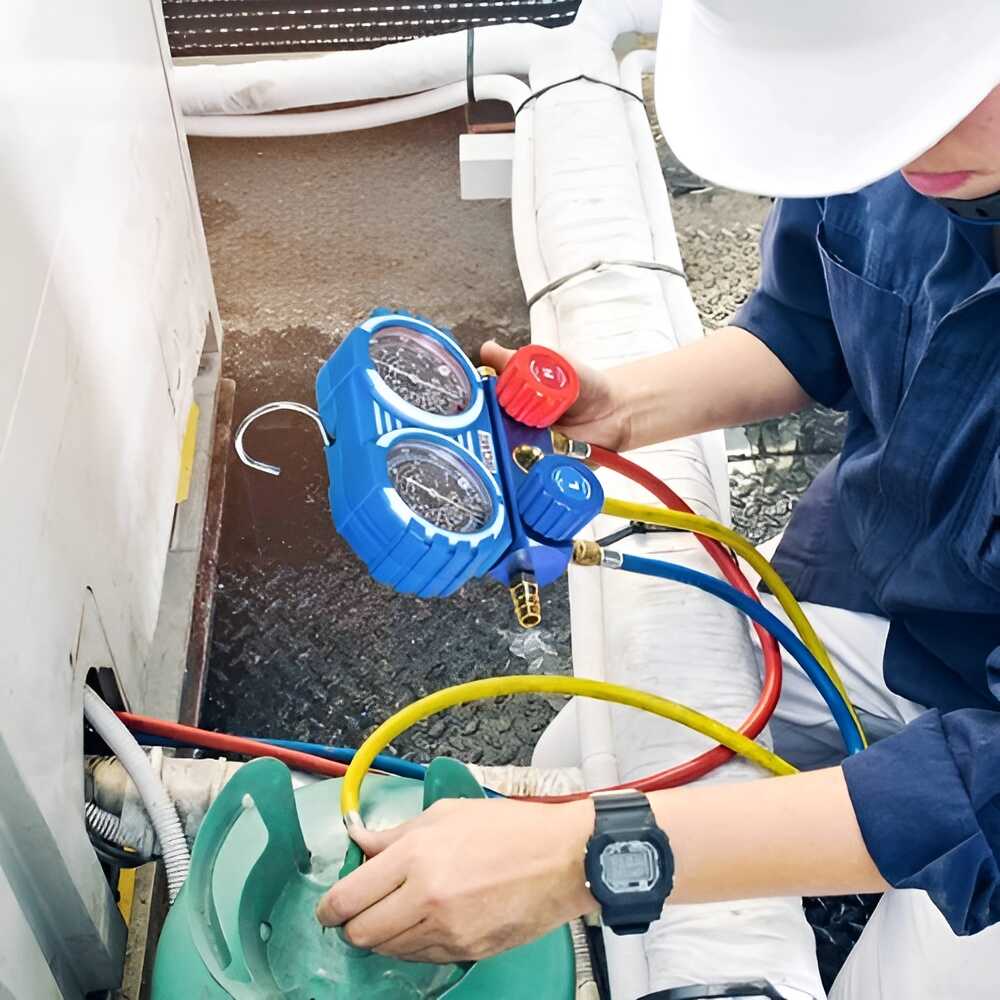 Haina HA-2103 Klímaszerelő Nyomásellenőrző Készlet, 2500 PSI, R410A/R22/R134A Kompatibilis - Image 6