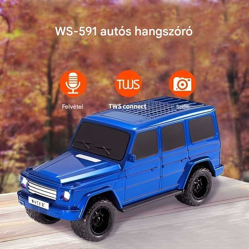WS-591 Kék Mercedes G63 Bluetooth hangszóró FM rádióval és kártyaolvasóval - Image 6