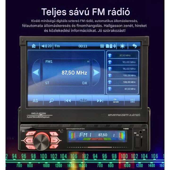 CML-PLAY CML-7130CM Autós Multimédia Fejegység, 7" Érintőképernyő, Bluetooth, 1080P - Image 6