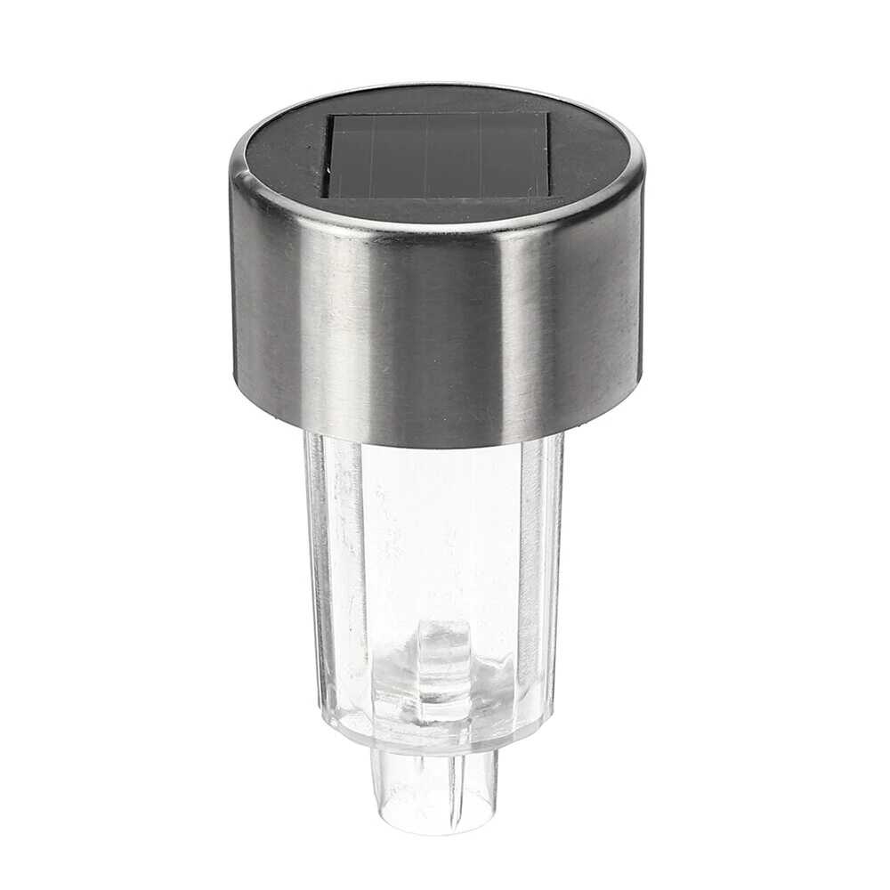 Földbe Szúrható Napelemes Kerti Lámpa, Ezüst, 37cm - Image 6