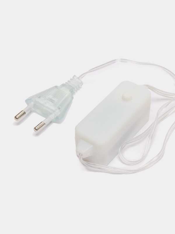 Karácsonyi Kör Fényfüggöny 10 db Gyűrűvel, 3 m x 0.6 m, Melegfehér, Karácsonyi Mintákkal - Image 8