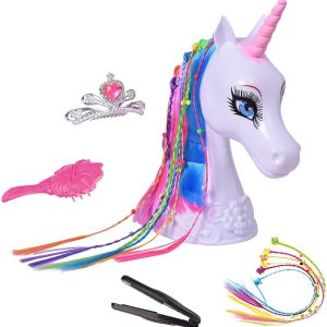 Fésülhető unikronis szines sörénnyel fodrász kiegészítőkkel