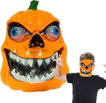 Rémisztő Haloweeni tök, gülü szemű álarc