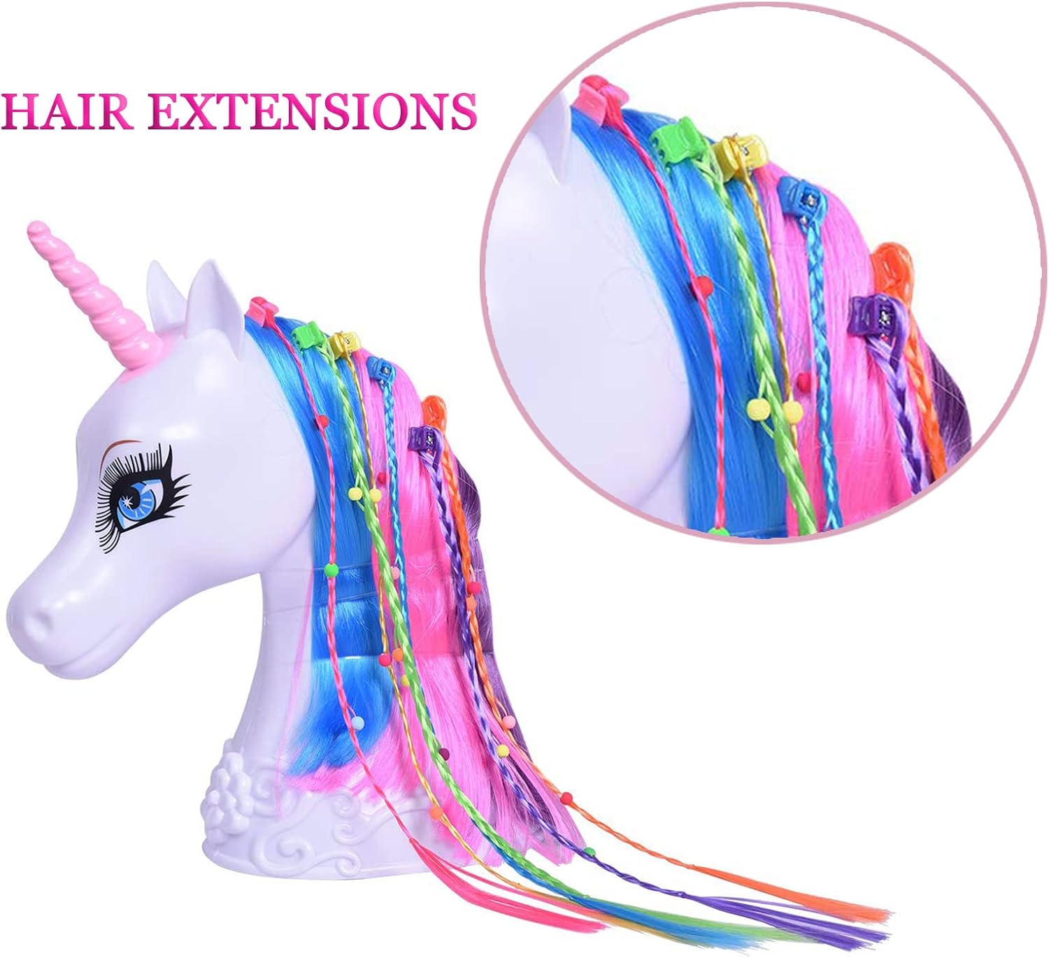 Fésülhető unikronis szines sörénnyel fodrász kiegészítőkkel - Image 3