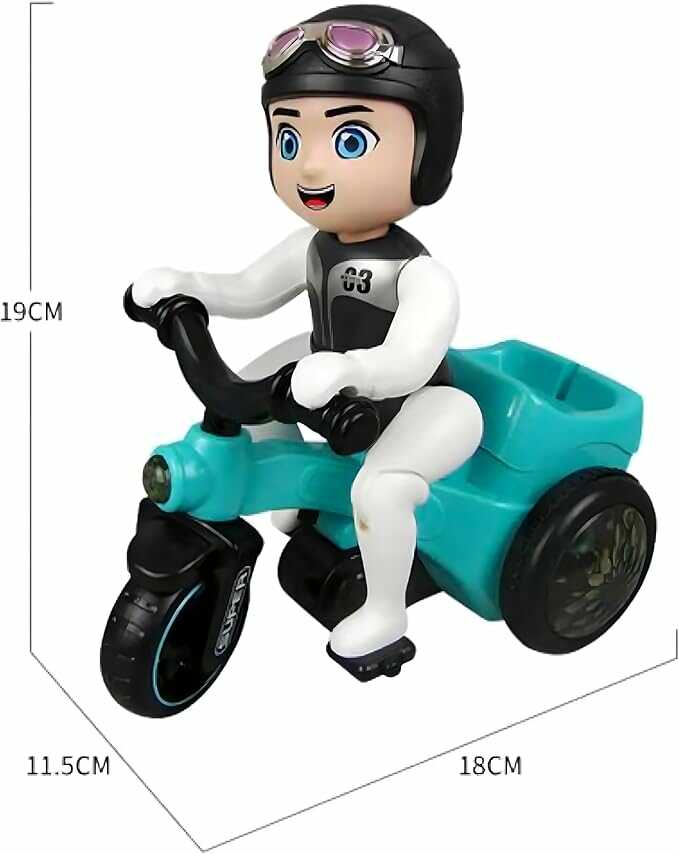 Kaszkadőr három kerekű motor , 360° forgással , villogó fényefektek és hanghatások - Image 4