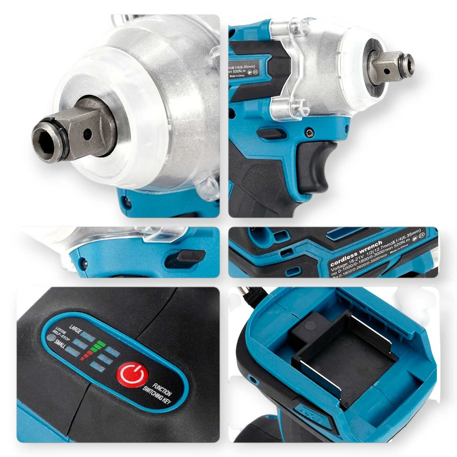 Hitman HT-BACD-3777LX Profi Akkus Szerszámkészlet, 62V, 3 az 1-ben: Ütvefúró, Ütvecsavarozó, Sarokcsiszoló - Image 7