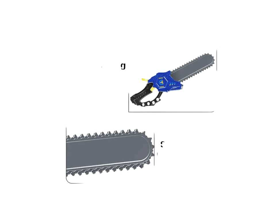 Láncfűrész formájú játékfegyver , 6 db puha tölténnyel - Image 7