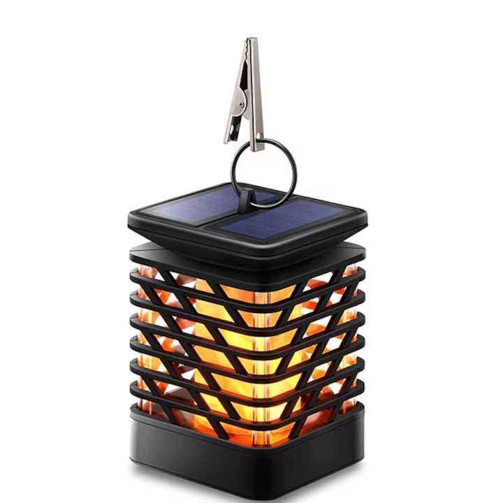 XF-6001 Napelemes láng lámpás, felakasztható és leszúrható kerti dekoráció - Image 7