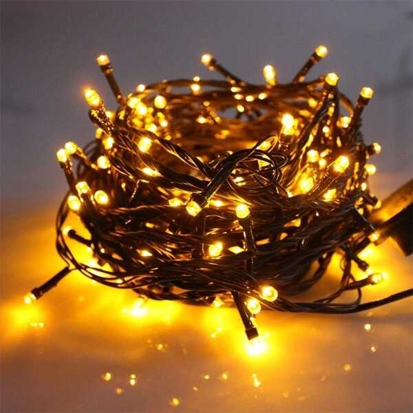 Aigostar Karácsonyi elemes Fényfűzér, Égősor 500 LED-es 25 méteres Melegfehér 8 funkciós