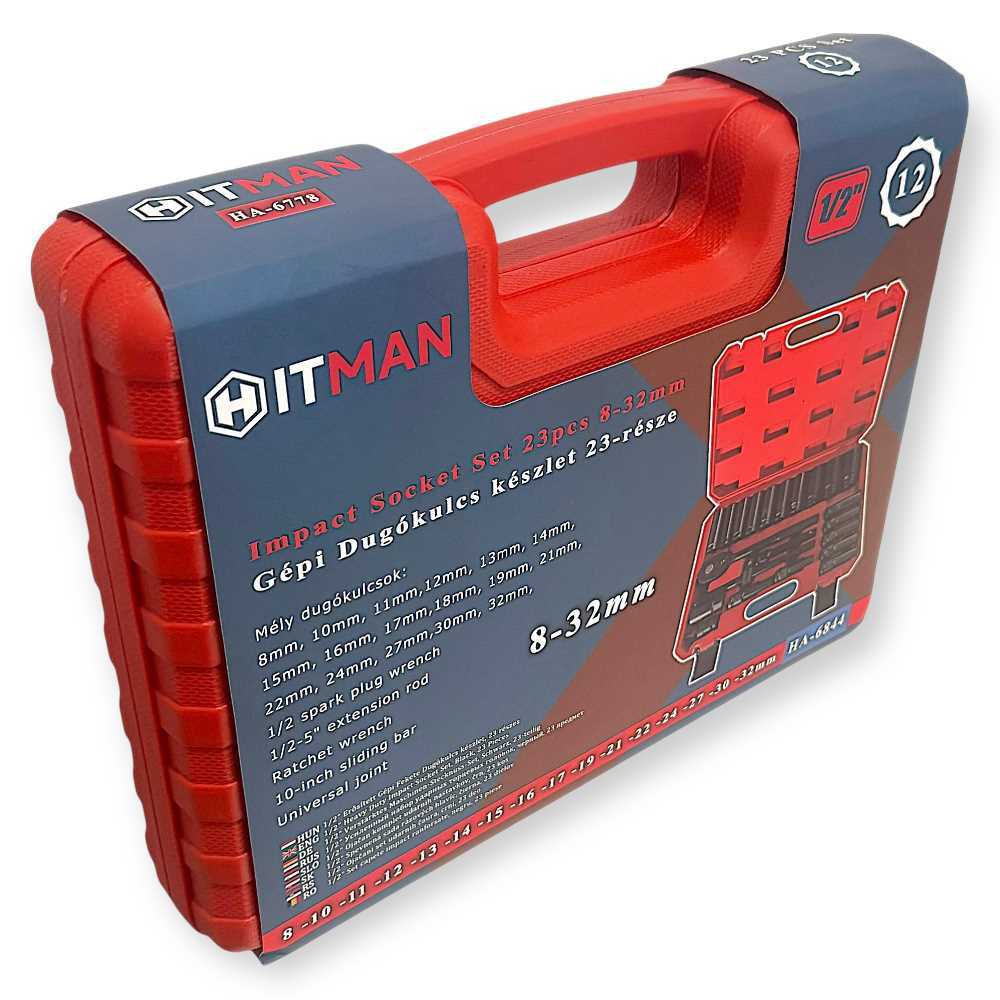 Hitman HA-6844 Gépi Dugókulcs Készlet – 23 Részes, 1/2″, 12-lapfejű Kivitel - Image 8