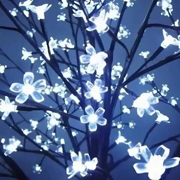 Karácsonyi LED Virágfa Dekoráció (130 cm, 92 LED),Hidegfehér Sakura, Hálózati - Image 6