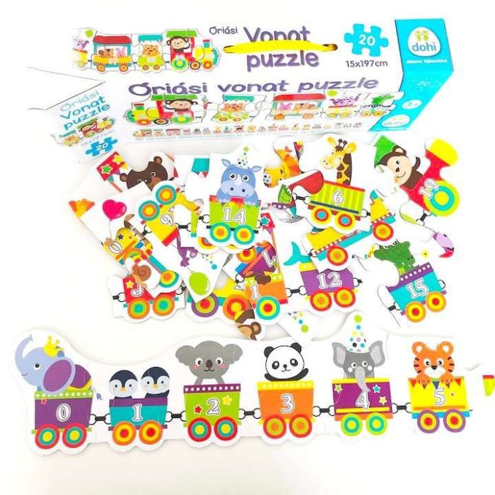 Hatalmas vonat puzzle, magyar számok és ábécé - Image 2