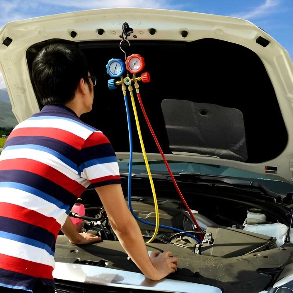 Haina HA-2103 Klímaszerelő Nyomásellenőrző Készlet, 2500 PSI, R410A/R22/R134A Kompatibilis - Image 8