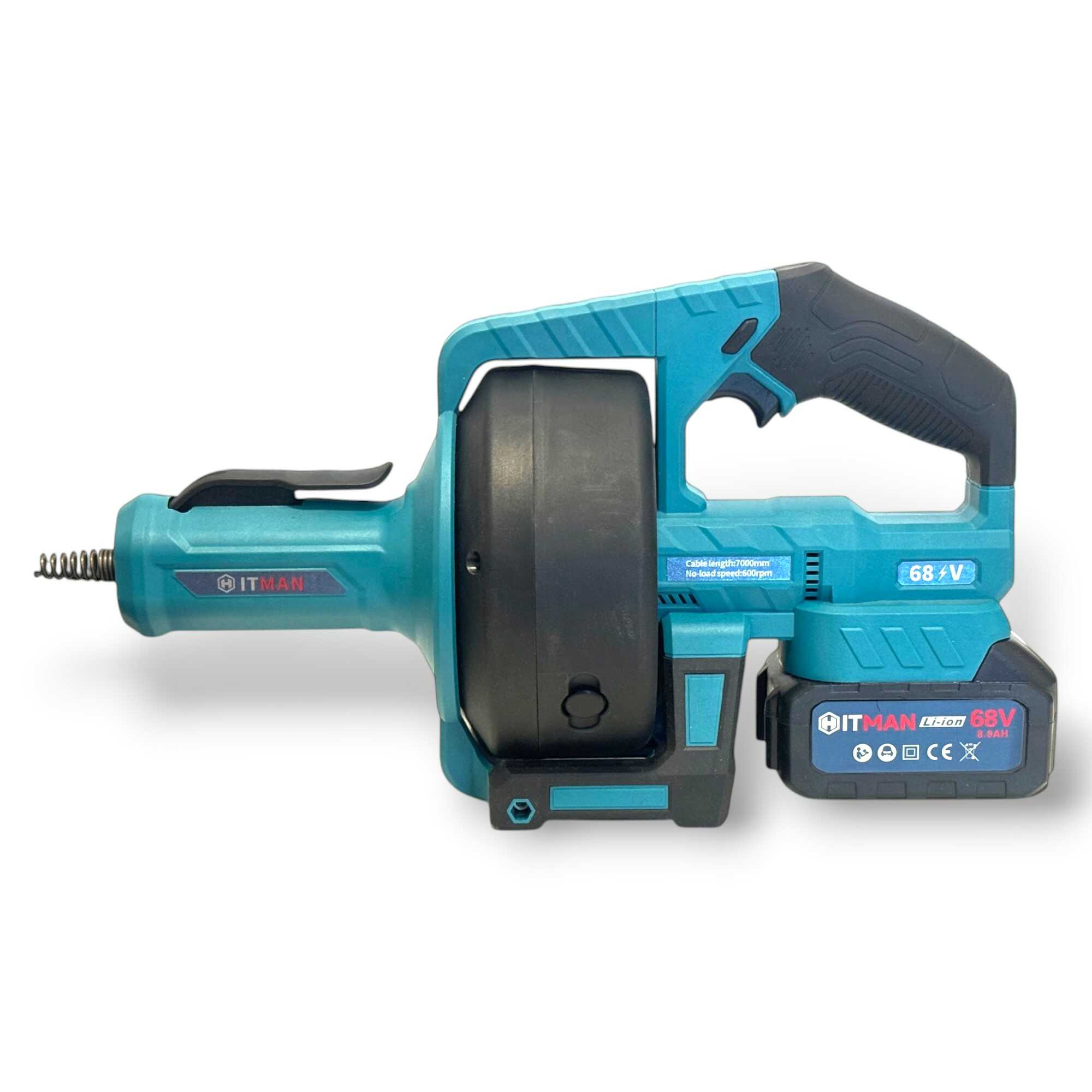 Hitman HT-EPD-6907BS Akkumulátoros Csőtisztító és Duguláselhárító Gép, 68V, 7 m-es Kábellel - Image 8