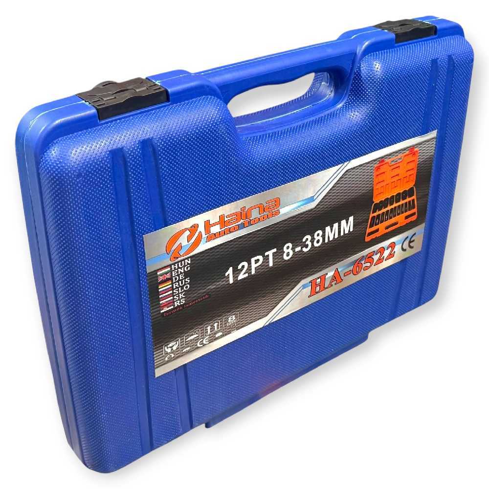 Haina HB-6522 Hosszított Dugókulcs Készlet 12 Csillagos – 20 Részes, 1/2″ Csatlakozású - Image 8