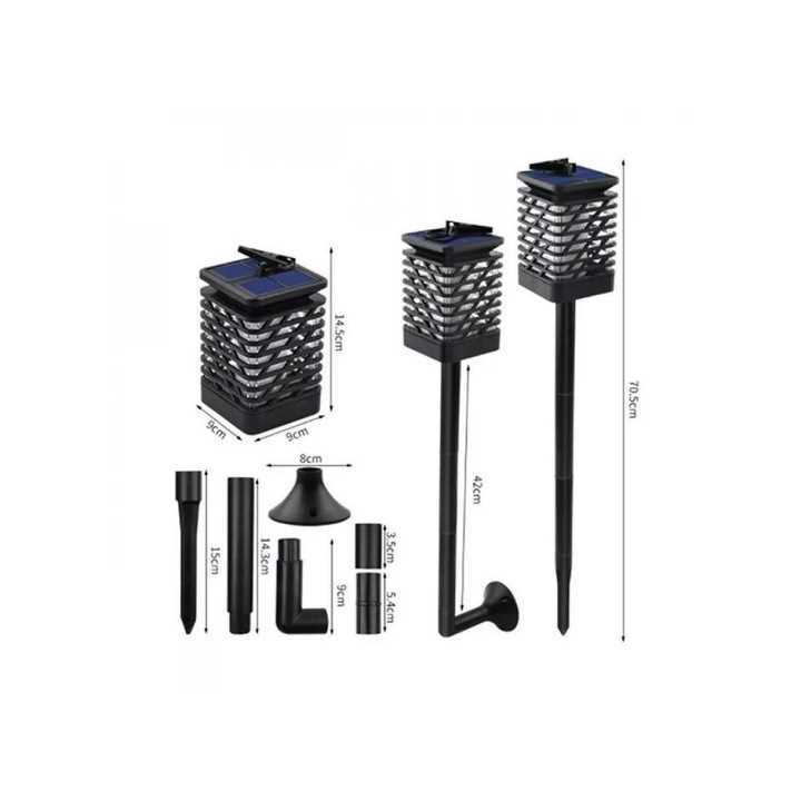 XF-6001 Napelemes láng lámpás, felakasztható és leszúrható kerti dekoráció - Image 8