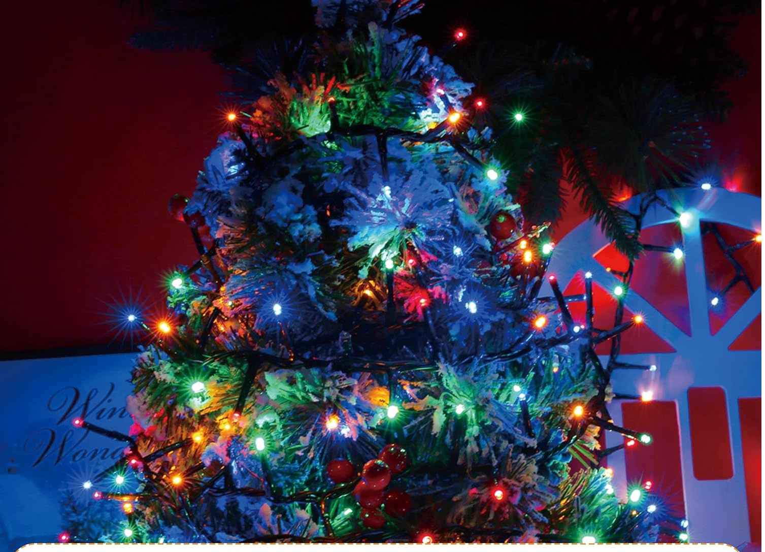 50 méteres BIG led Karácsonyi fényfűzér, Égősor RGB színes Nagy ledekkel, 8 funkciós kül és beltéri élénk szín IP44 X0733 - Image 4