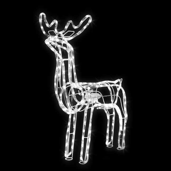 Karácsonyi 3D LED-es mozgó rénszarvas, 120 cm, kül- és beltéri karácsonyi dekoráció Kék 220 v - Image 5