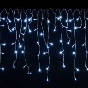 Aigostar Elemes Karácsonyi Jégcsap LED Fényfüzér, 10 m, 200 LED, kültéri, hidegfehér 8 programos