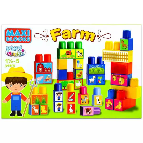 Fejlesztő Farm építőkocka játék gyerekeknek,ki mit eszik - Image 3