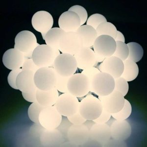 Aigostar Dekoratív LED Fényfüzér, gömb izzó lánc karácsonyi fényfüzér 5 méteres, 50 LED, hidegfehér, 220V