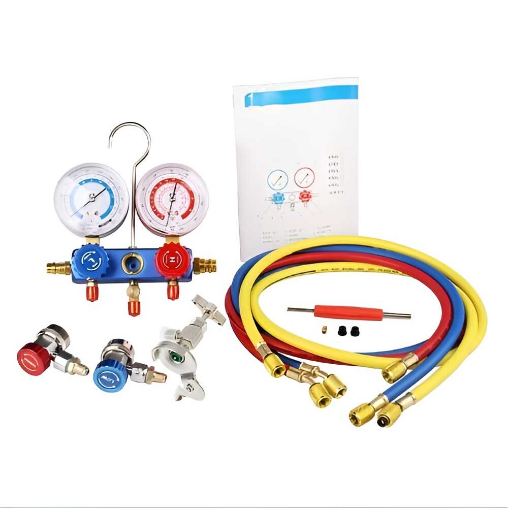 Haina HA-2103 Klímaszerelő Nyomásellenőrző Készlet, 2500 PSI, R410A/R22/R134A Kompatibilis - Image 9