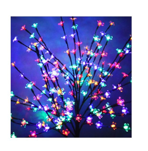 Karácsonyi LED Virágfa Dekoráció (130 cm, 92 LED), RGB szines Sakura, Hálózati - Image 7