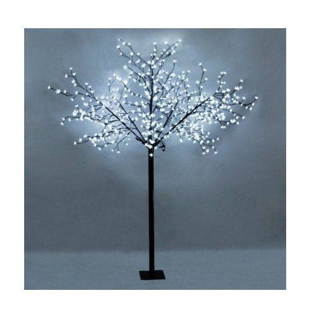 Karácsonyi LED Virágfa Dekoráció (130 cm, 92 LED),Hidegfehér Sakura, Hálózati - Image 14