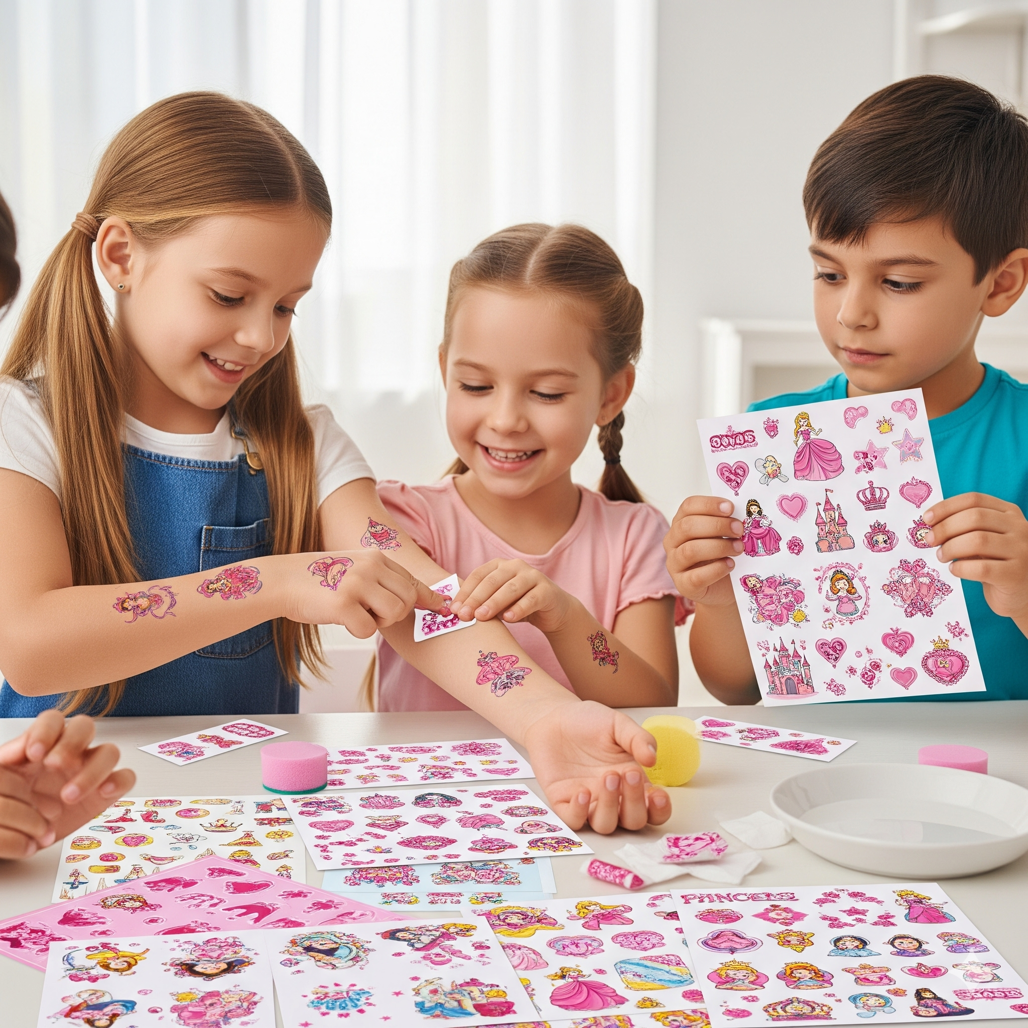 Csillám tetováló ragyogó hercegnő készlet rengeteg kiegészítővel - Image 3