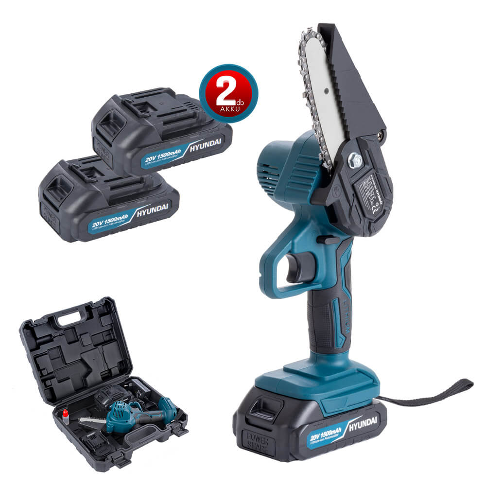 Hyundai HYD-7090-20V Akkus Láncfűrész, 2x20V, 1500mAh