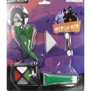 Halloweeni boszorkány szett orr és smink