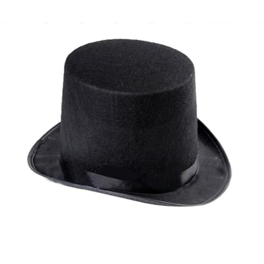 Fekete színű filc cilinder jelmez kalap - Image 3