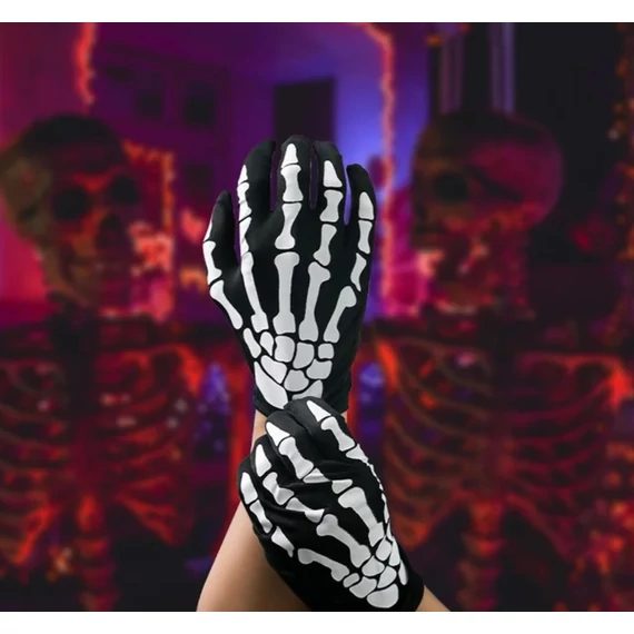 Halloweeni csontváz kesztyü univerzális méretben - Image 2