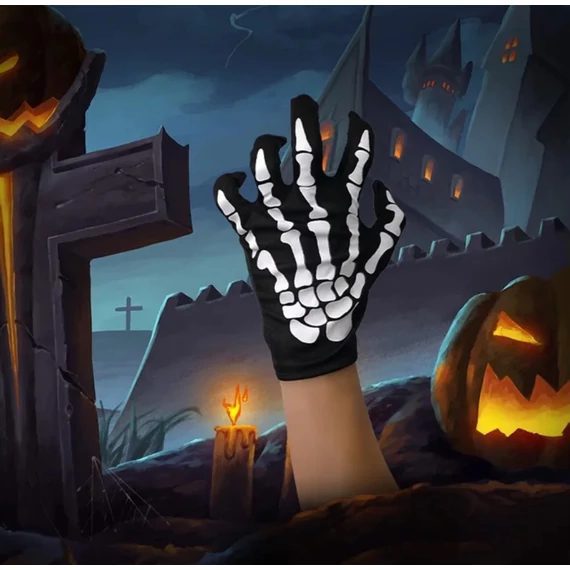 Halloweeni csontváz kesztyü univerzális méretben - Image 3
