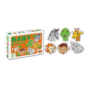 Baby puzzle egzotikus állatok 9-ábrával 24 hó-tól