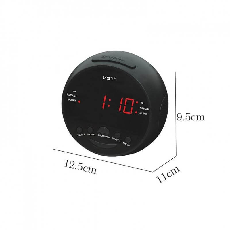 VST-909 Rádiós ébresztőóra, UKW rádióval, LED kijelzővel - Image 3