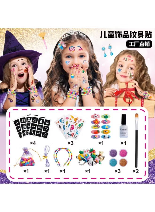 Csillám tetováló ragyogó hercegnő készlet rengeteg kiegészítővel - Image 6