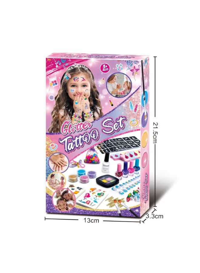 Csillám tetováló ragyogó hercegnő készlet rengeteg kiegészítővel - Image 7