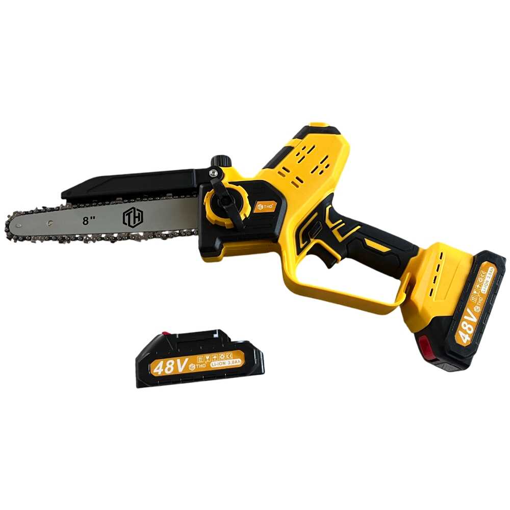THO M-9019 8" Akkus Láncfűrész, 2x48V, Digitális Kijelzővel - Image 2